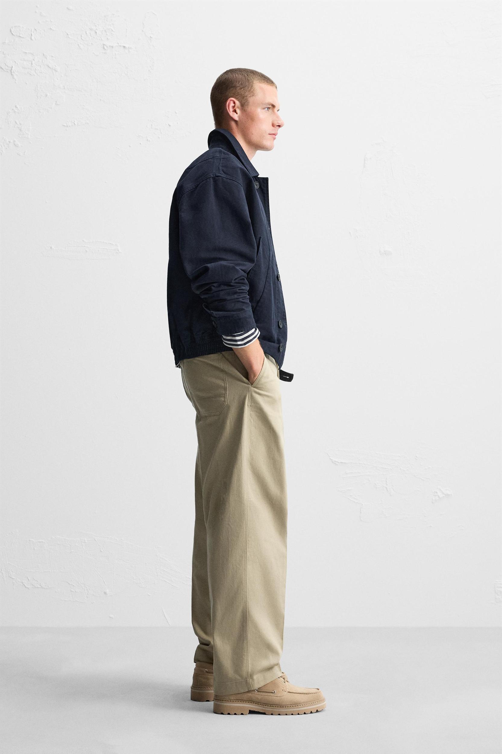 STRAIGHT FIT ZIPPER PANTS Product Image