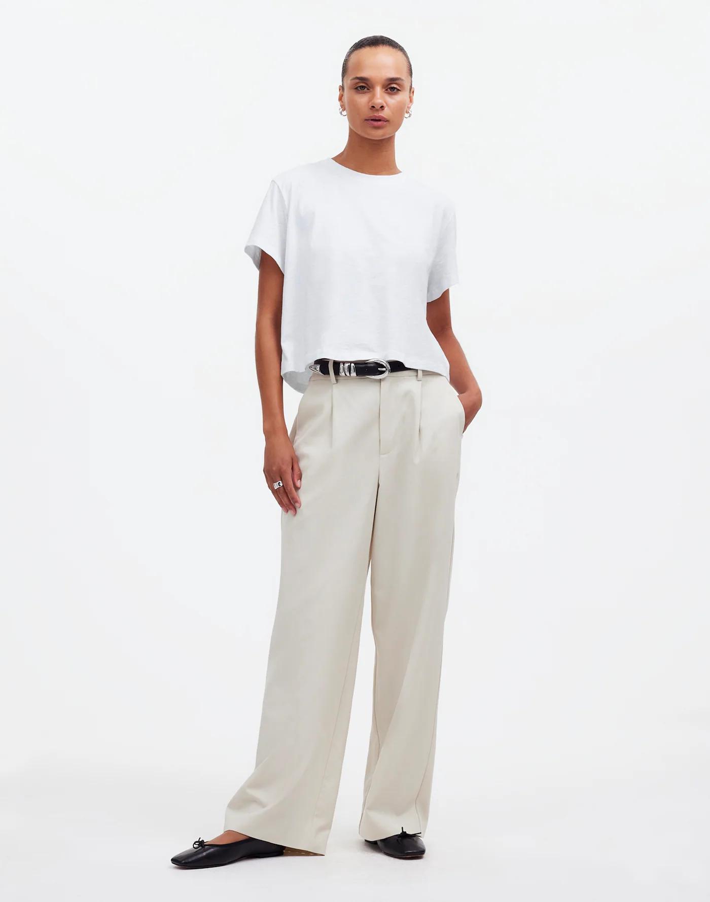 Slub Boxy-Crop Tee Product Image
