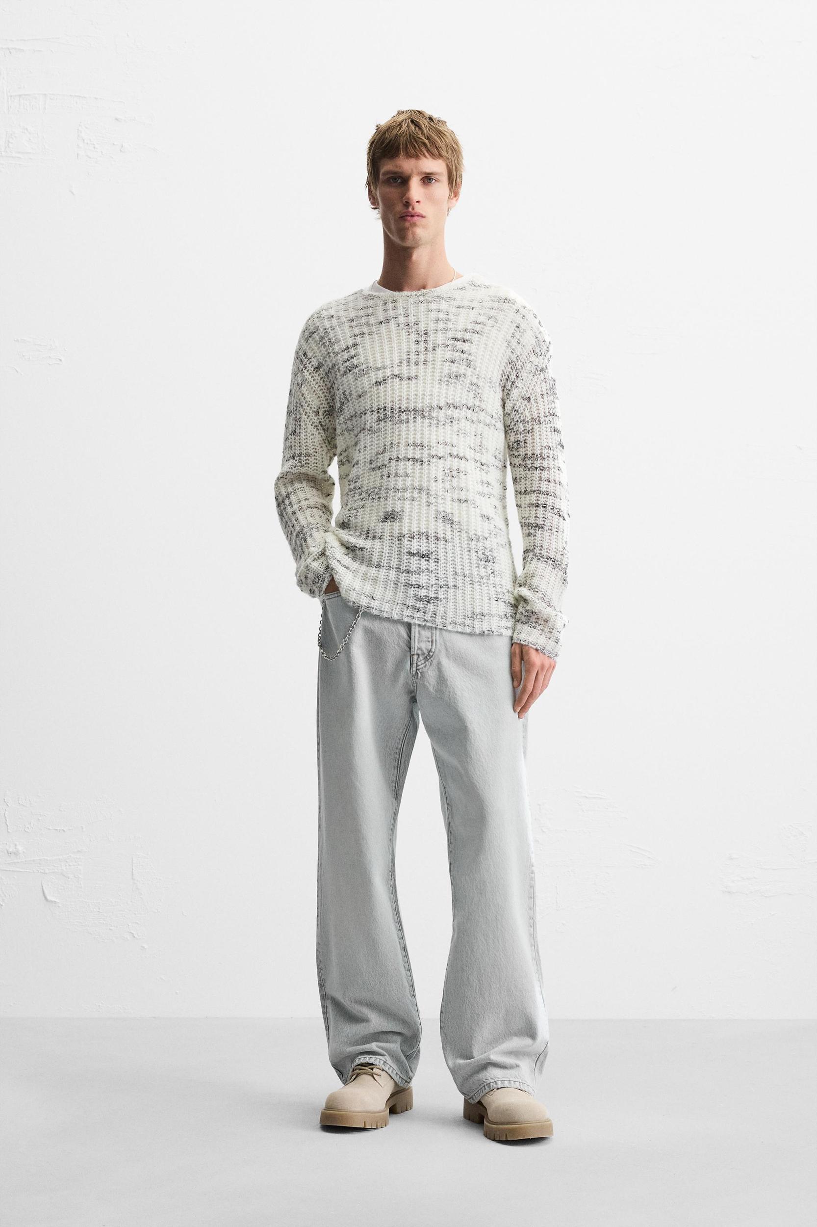 UNEVEN JACQUARD SWEATER Product Image