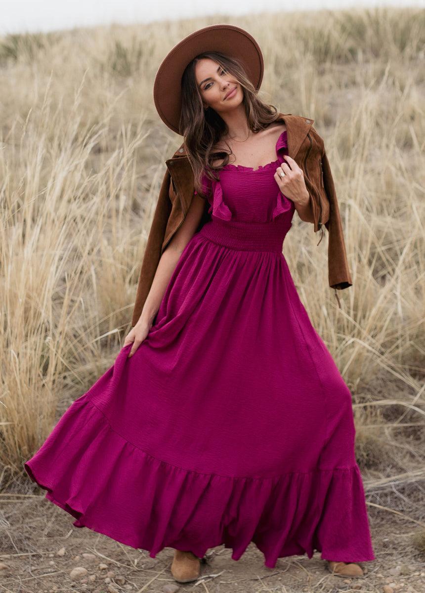 Dawn Dress in Raspberry Female Product Image