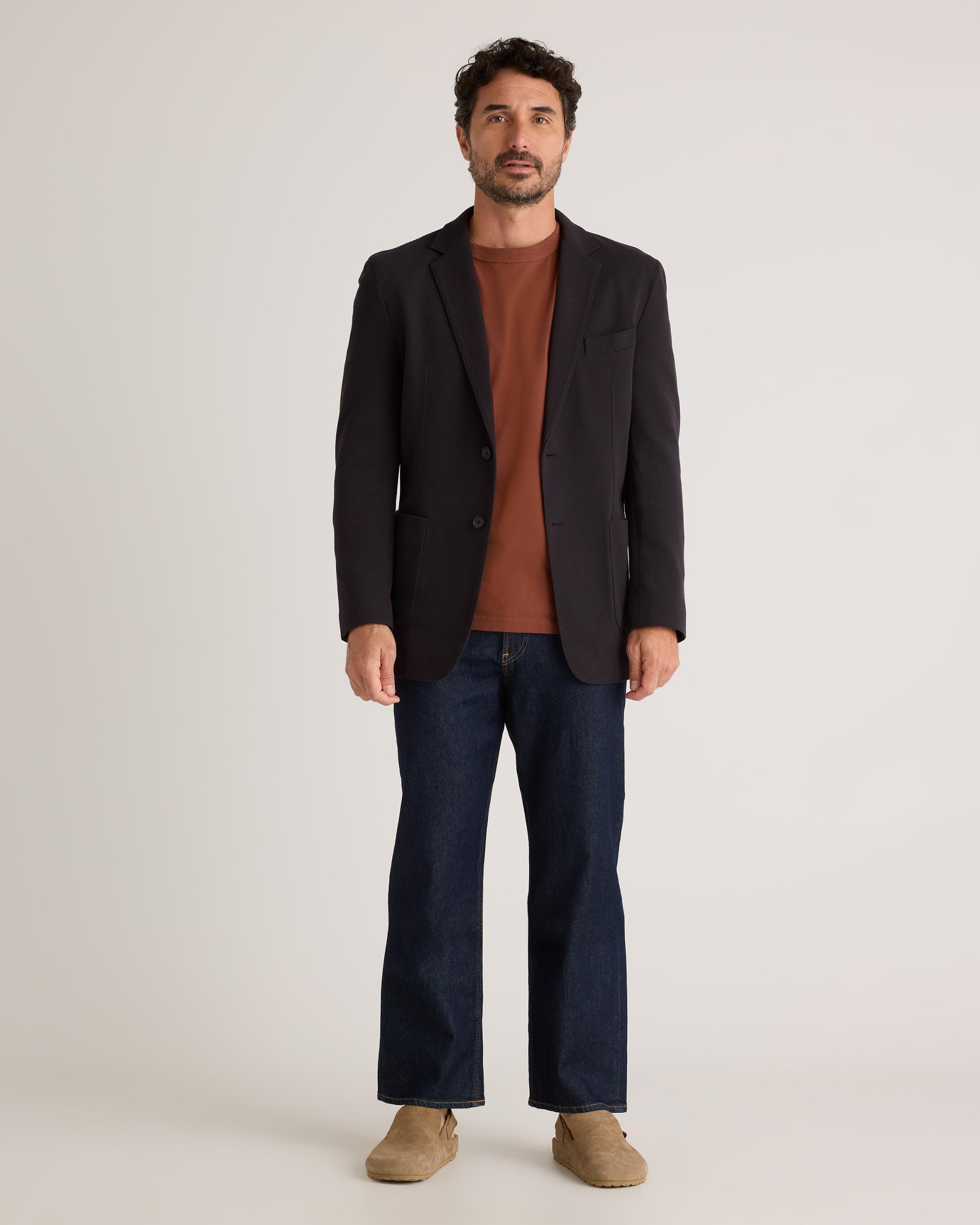 Quince | Men's Cotton Pique Knit Blazer Organic Cotton Product Image
