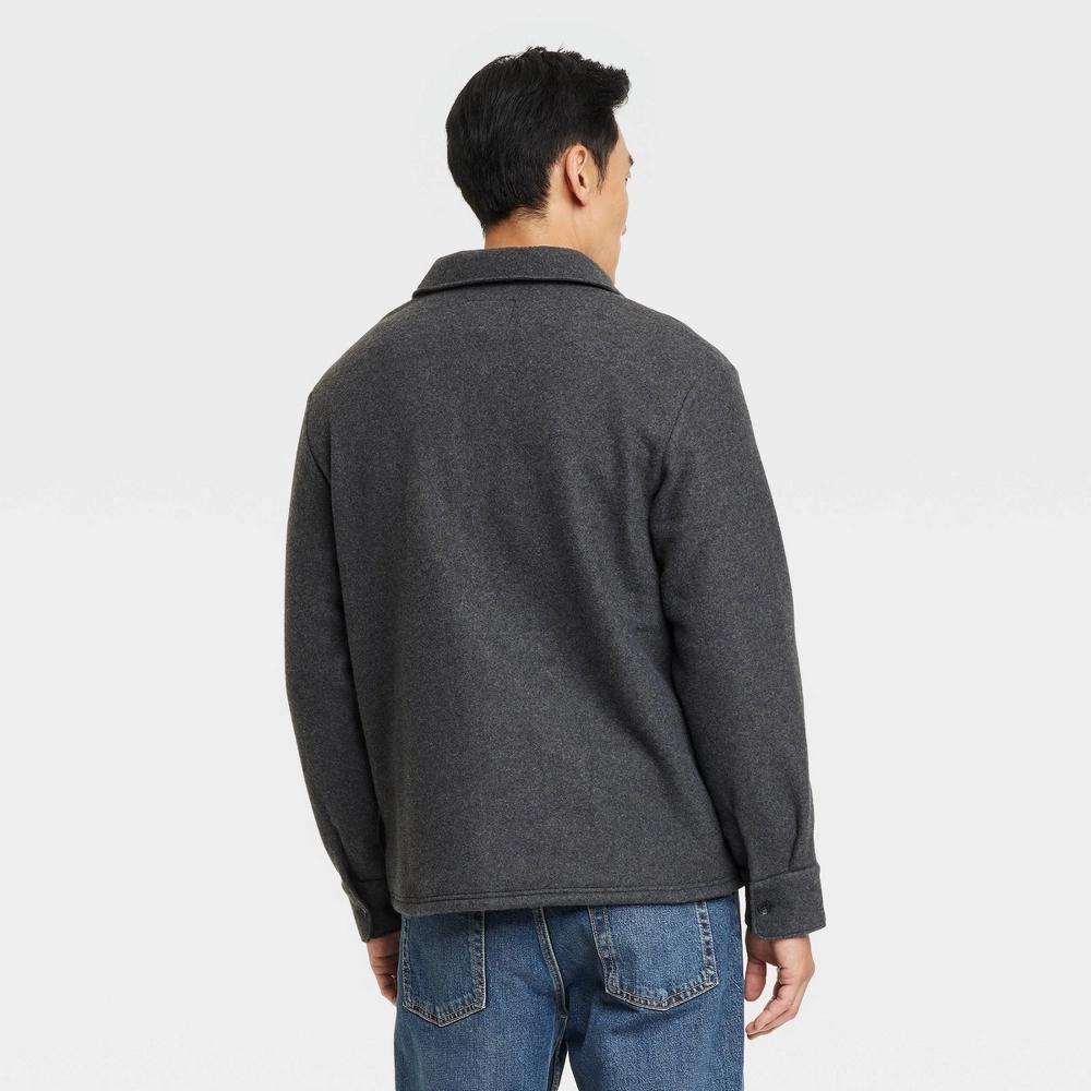 Mens Long Sleeve Shirt Jacket - Goodfellow & Co Charcoal M Product Image