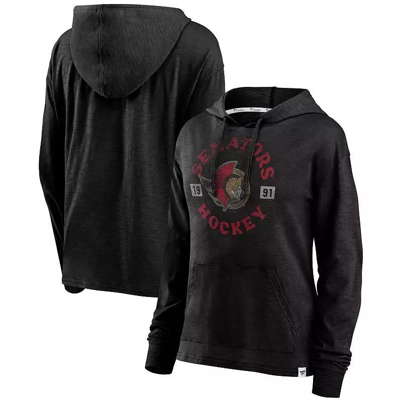 Women's Fanatics  Heather Black Ottawa Senators True Classic Pullover Hoodie, Size: Medium, Sen Charco Product Image