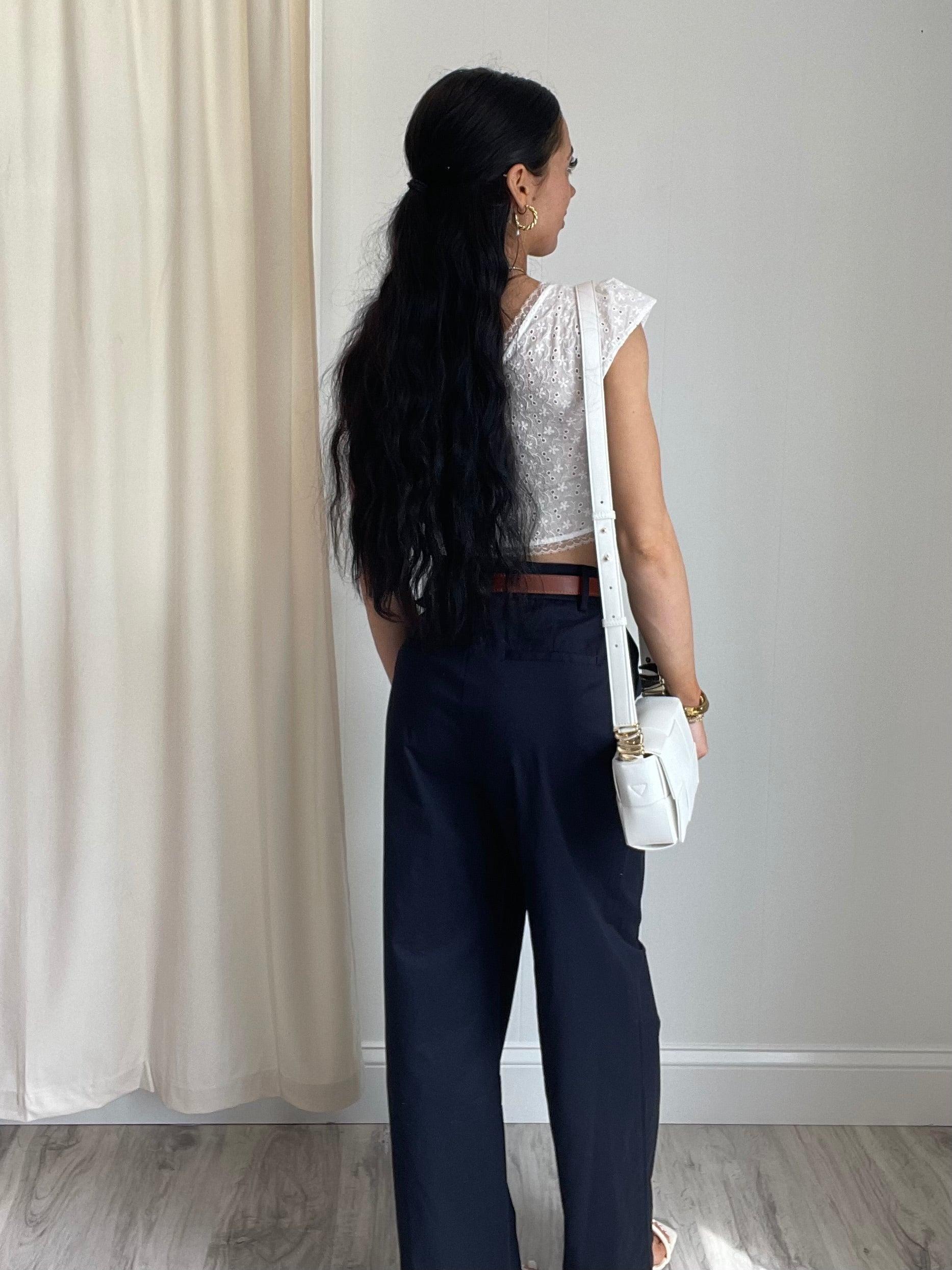 FINAL SALE Tonya Eyelet Lace Tank Top | White Product Image
