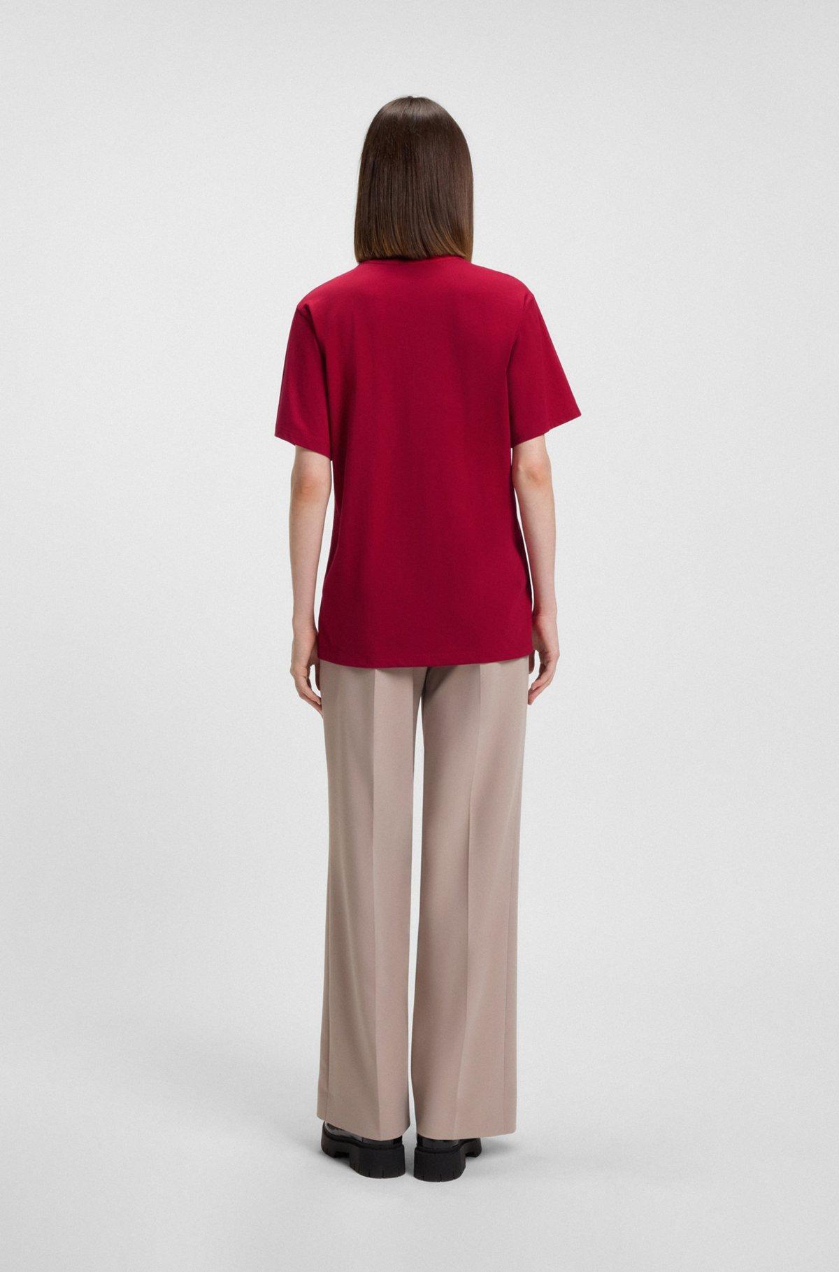 Relaxed-fit T-shirt in cotton jersey with embroidered monogram Product Image