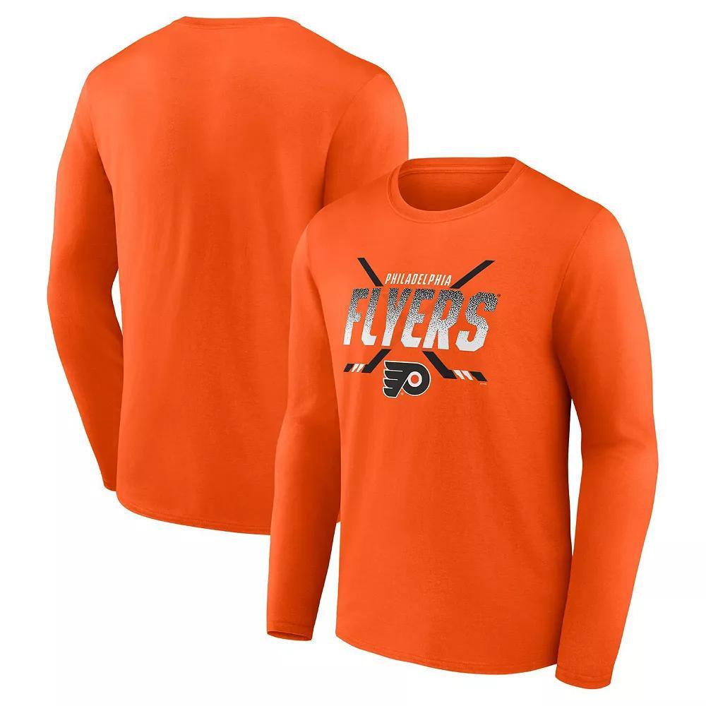 Men's Fanatics Branded Orange Philadelphia Flyers Covert Long Sleeve T-Shirt, Size: Medium, Fly Orange Product Image