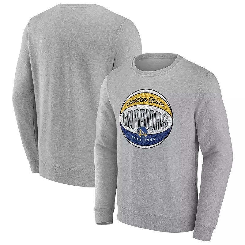 Men's Fanatics Branded Heathered Gray Phoenix Suns True Classics Vint Pullover Sweatshirt, Size: 3XL, Phx Grey Product Image