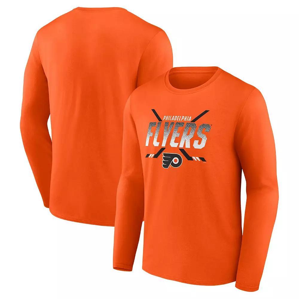 Men's Fanatics Branded Orange Philadelphia Flyers Covert Long Sleeve T-Shirt, Size: Medium, Fly Orange Product Image