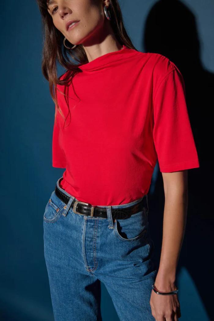 Reed Mock Neck Top Product Image