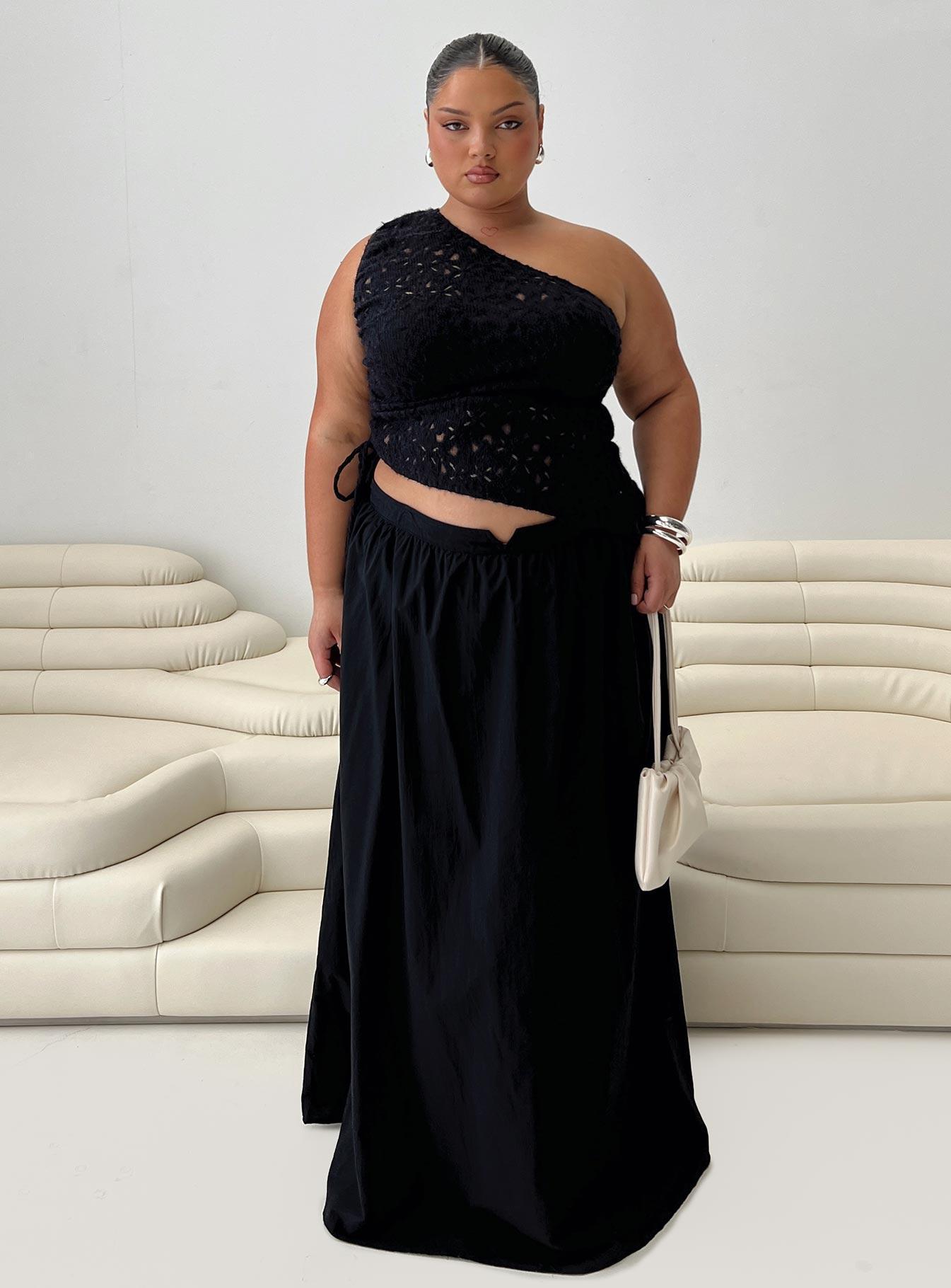 Sensua One Shoulder Top Black Product Image