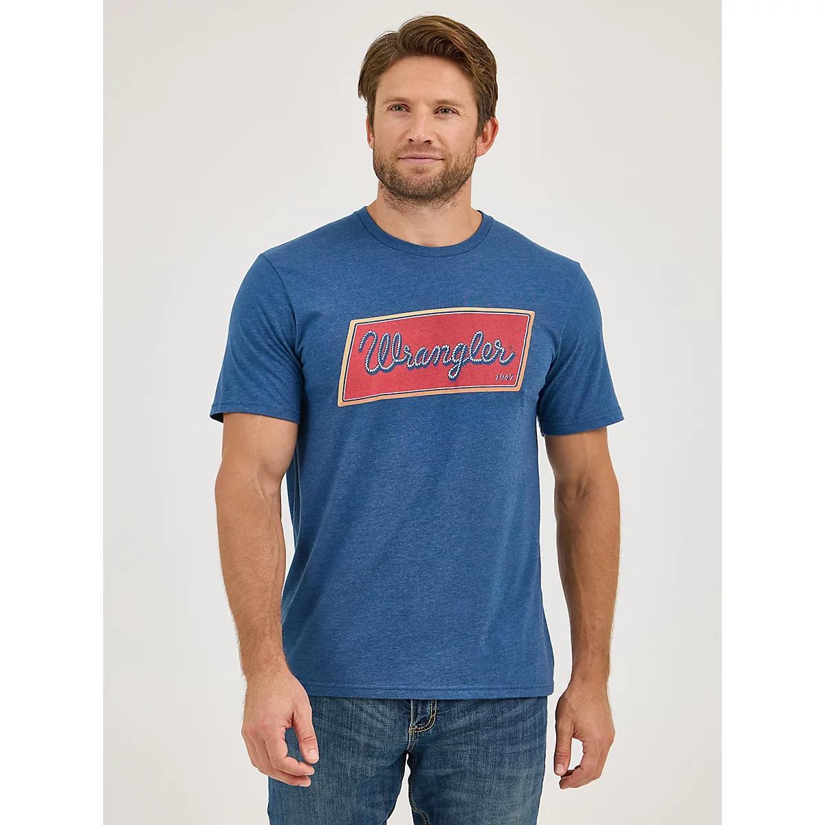 Men's Wrangler Rope Emblem Graphic T-shirt in Sienna Bison Product Image