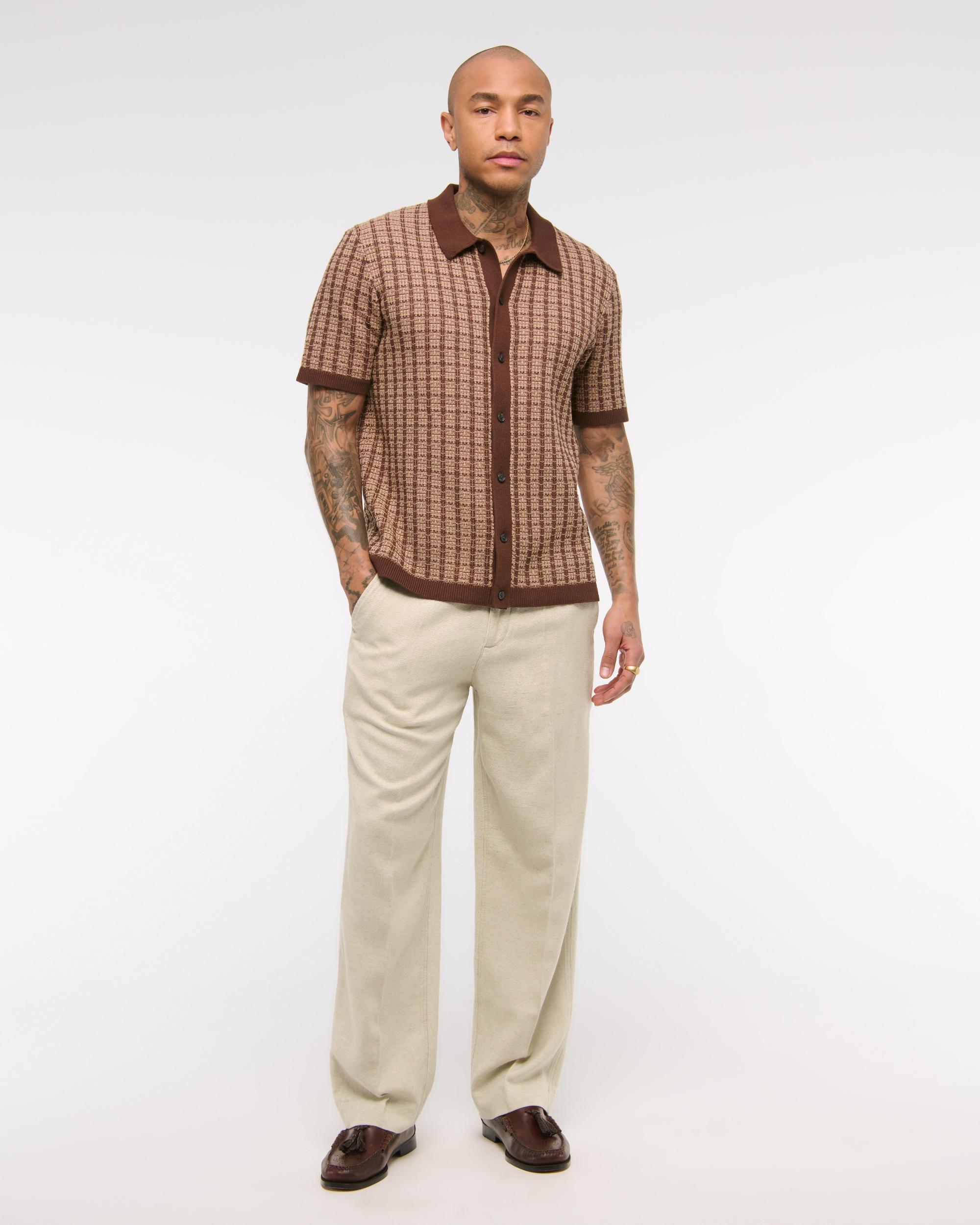 Baggy Tailored Linen-Blend Trouser Product Image