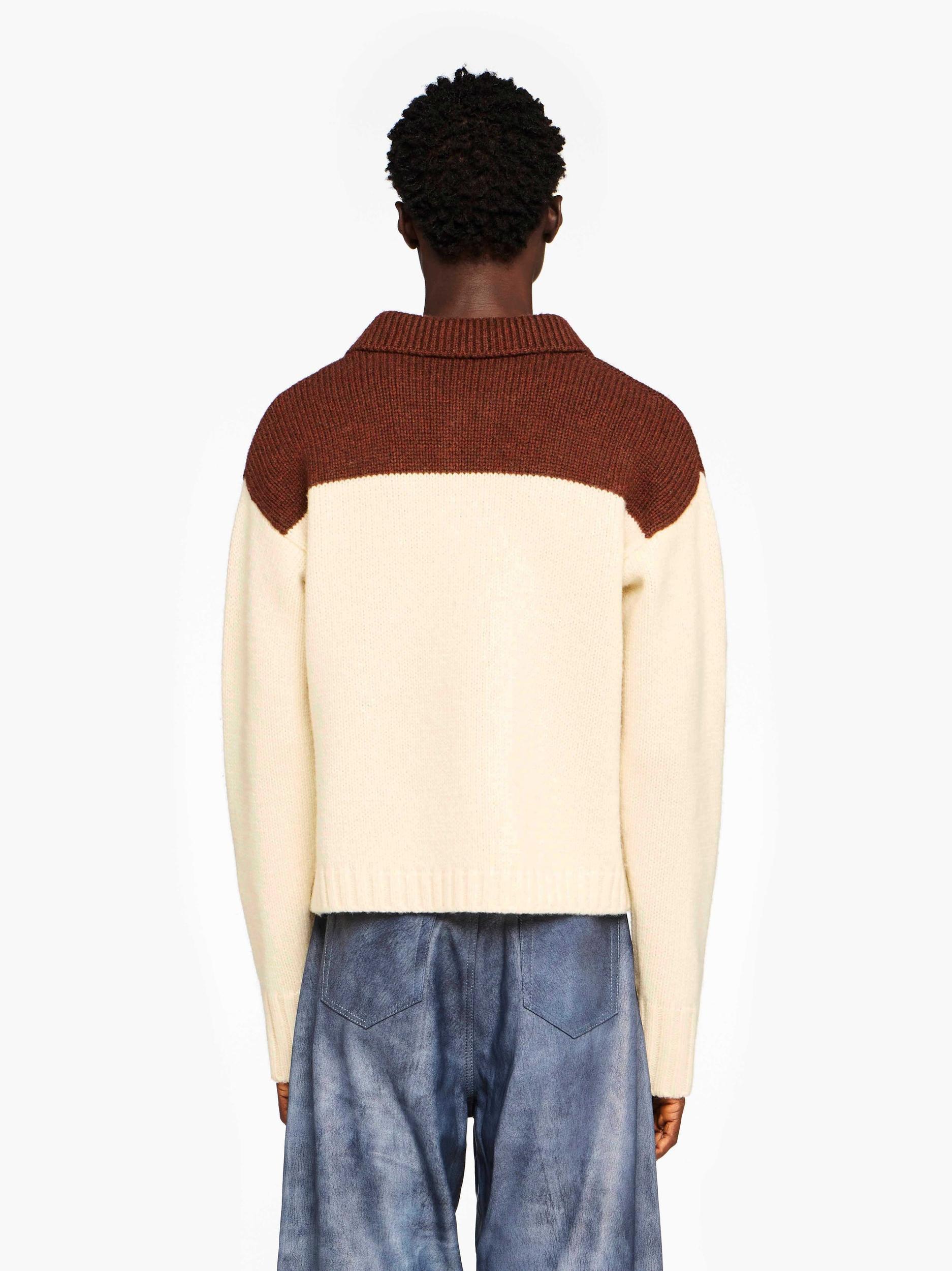 HOUSE' INTARSIA POLO SWEATER Product Image