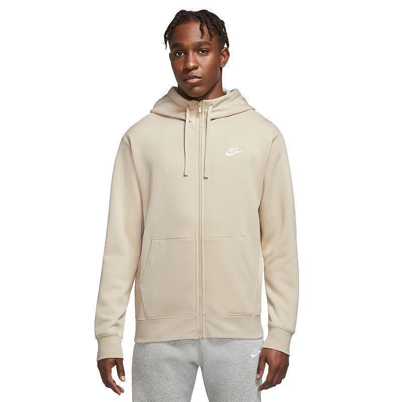 Nike Mens Nike Club Full-Zip Hoodie - Mens Rattan/Rattan/White Product Image