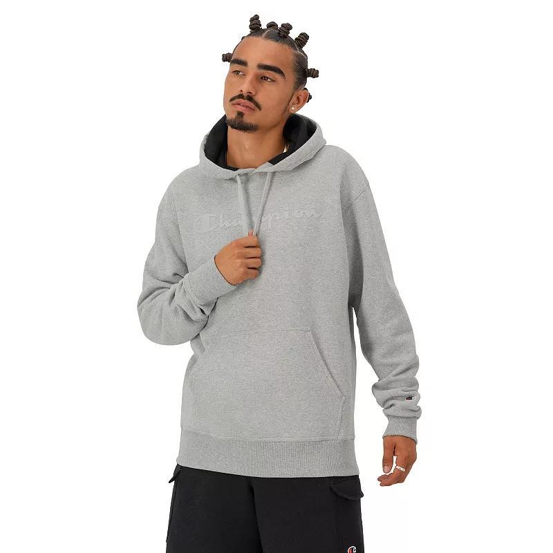Men's Champion® Embossed Powerblend Graphic Hoodie, Size: Large, Briefly Brown Product Image