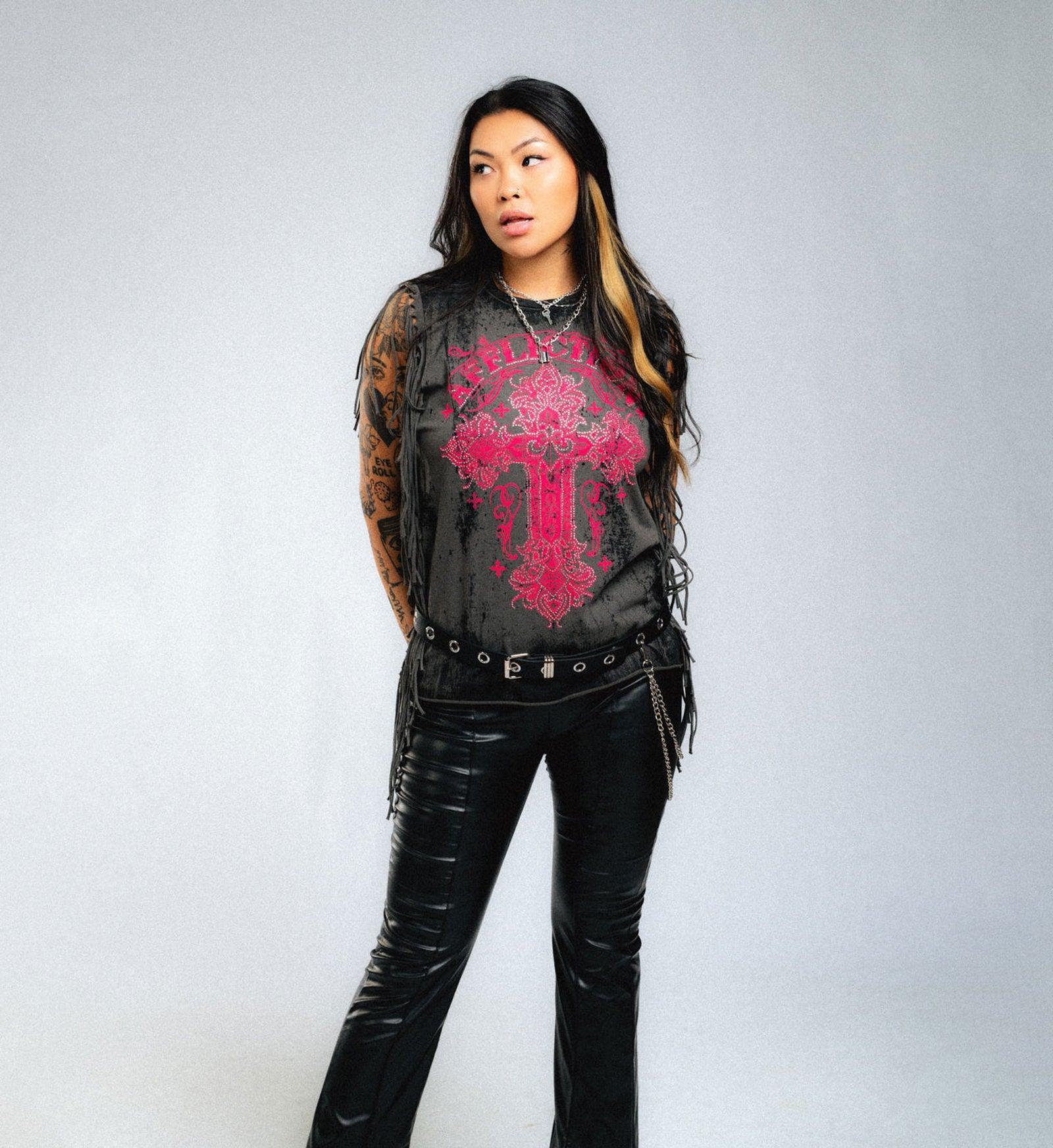 Versailles Fringe Muscle Tee Female Product Image