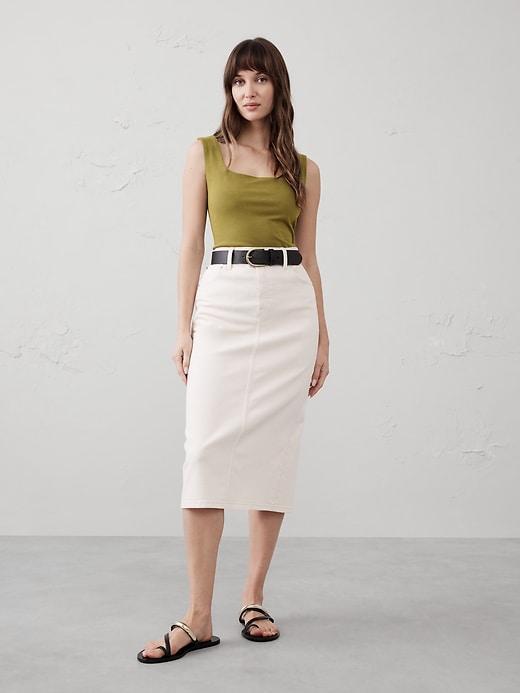 Soft Stretch Square-Neck Top Product Image