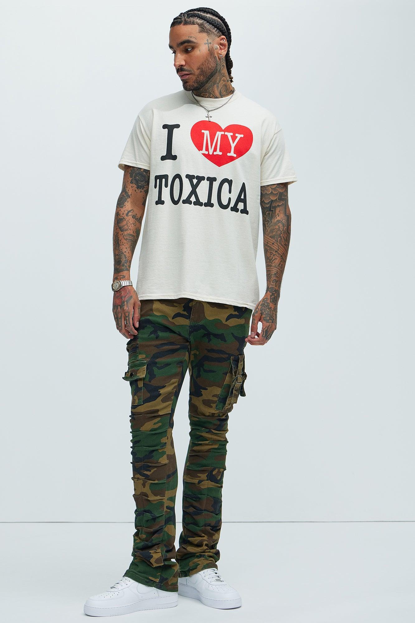 I LOVE MY TOXICA Short Sleeve Tee - Off White Product Image