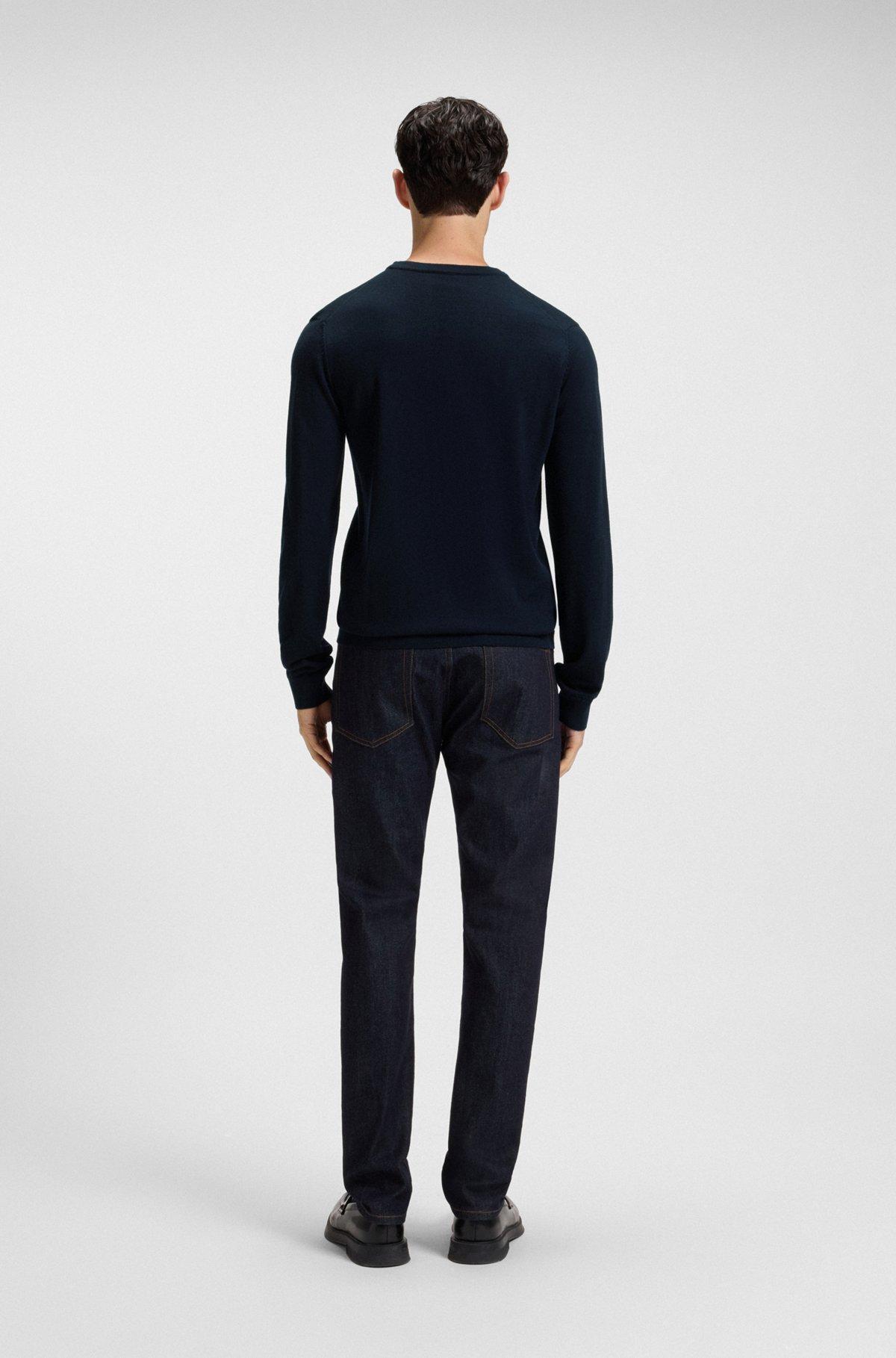 Virgin-wool sweater with embroidered logo Product Image