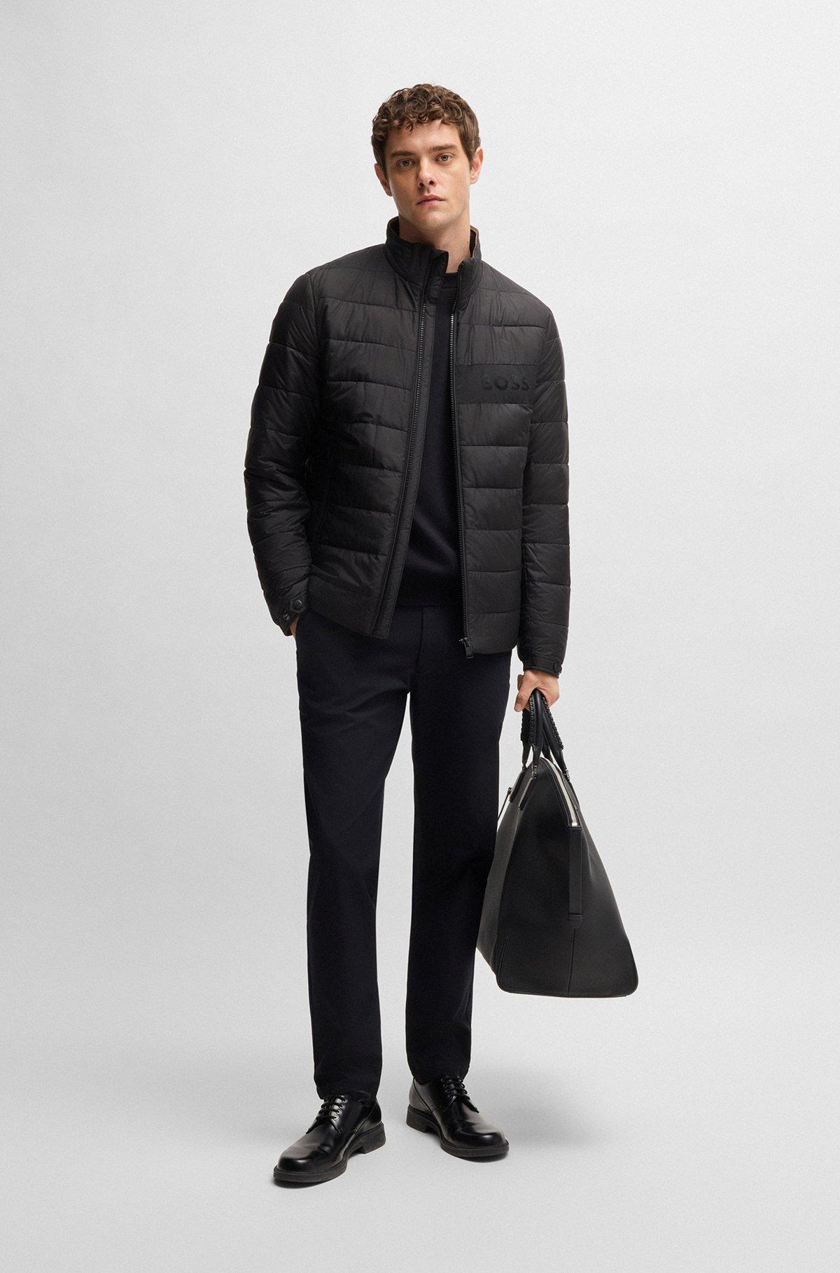 Water-repellent regular-fit jacket with logo detail Product Image