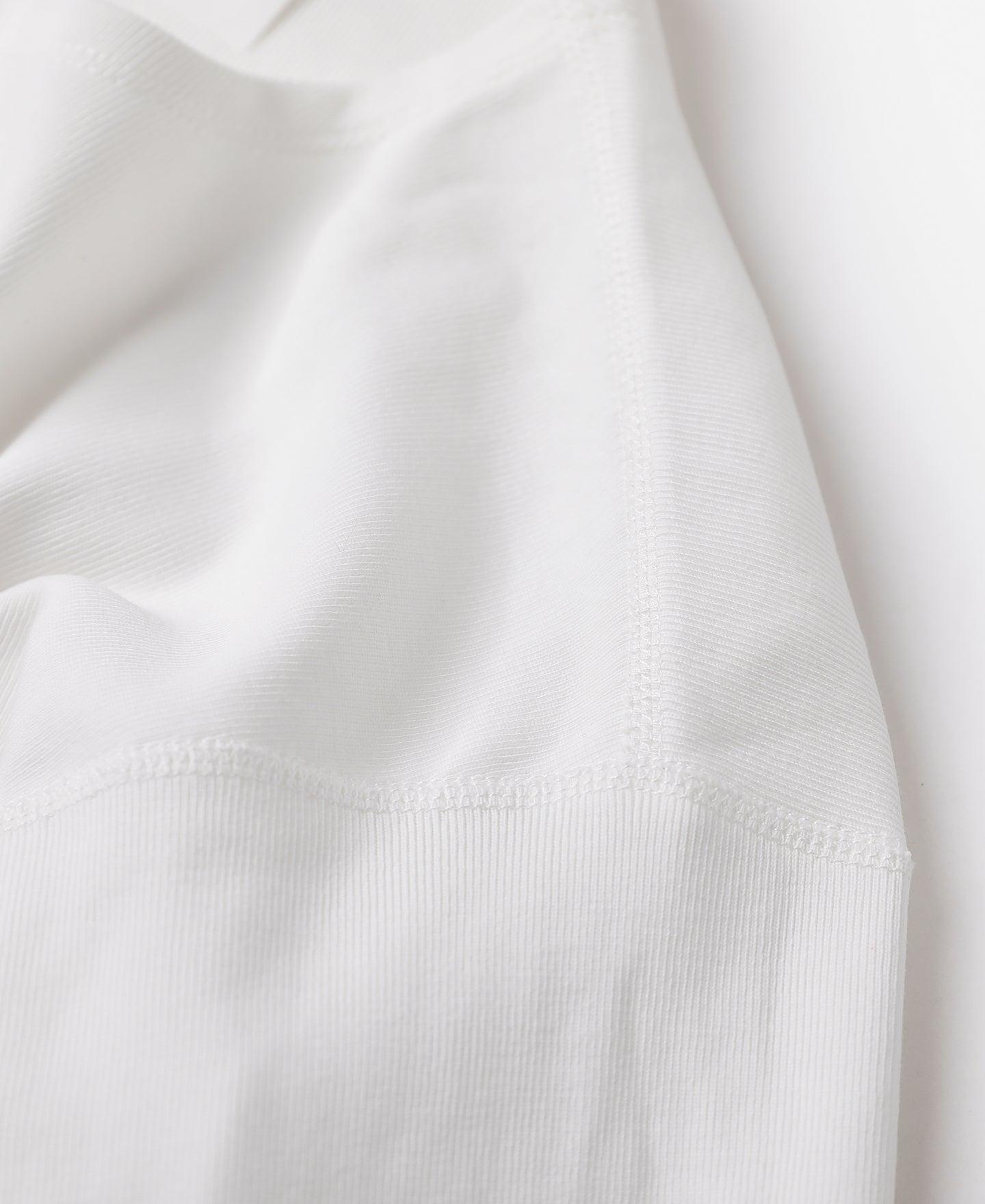 14 oz Side Closing Henley Shirt - White Product Image