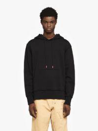 HOODIE WITH PRINTED LACE BACK PANEL in black | JW Anderson US  Product Image