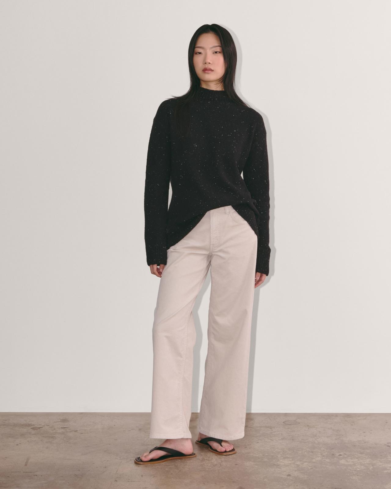 The Mockneck Sweater in Plush Cotton Product Image