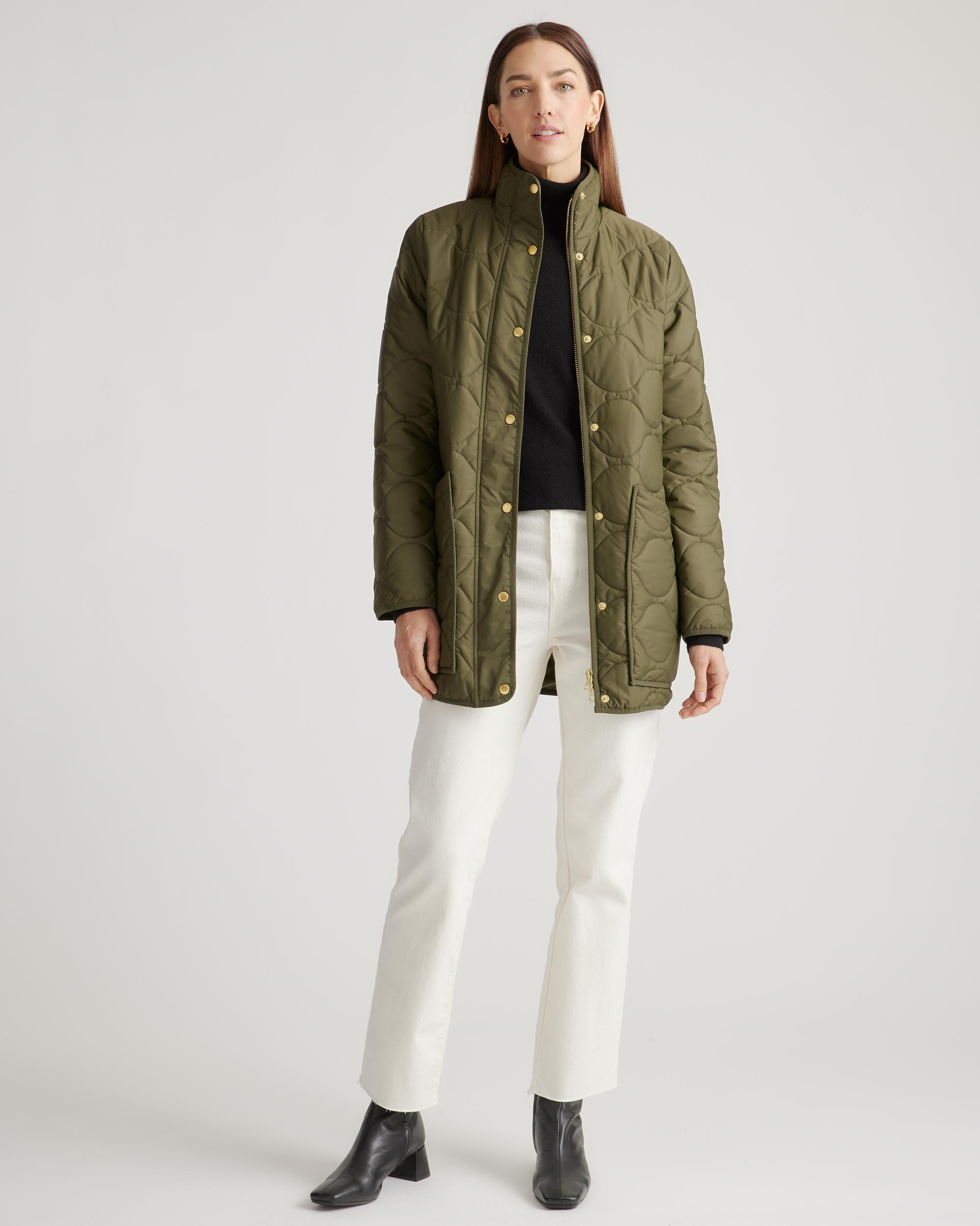 Quince | Women's Featherless Quilted Long Puffer Jacket Size XL, Nylon Product Image