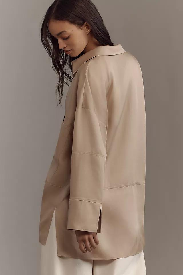 Mare Mare Oversized Satin Shirt Tunic Product Image