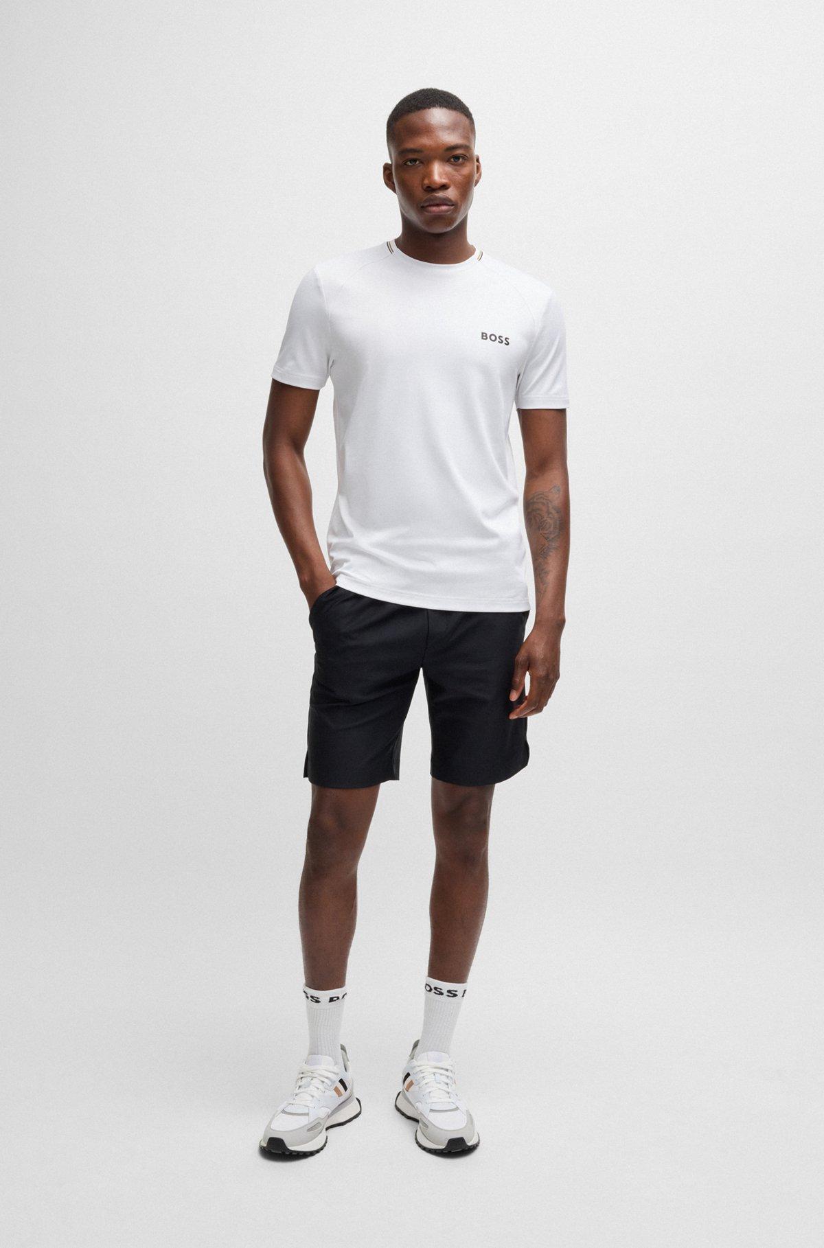 Slim-fit T-shirt with popcorn stripe fabric Product Image