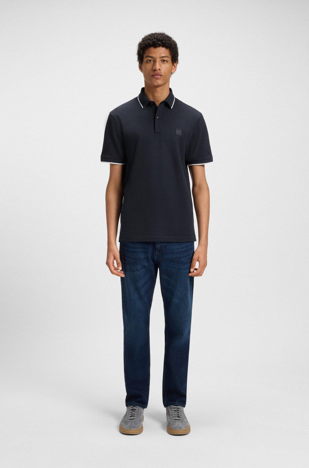 Slim-fit polo shirt in stretch-cotton piqué Product Image