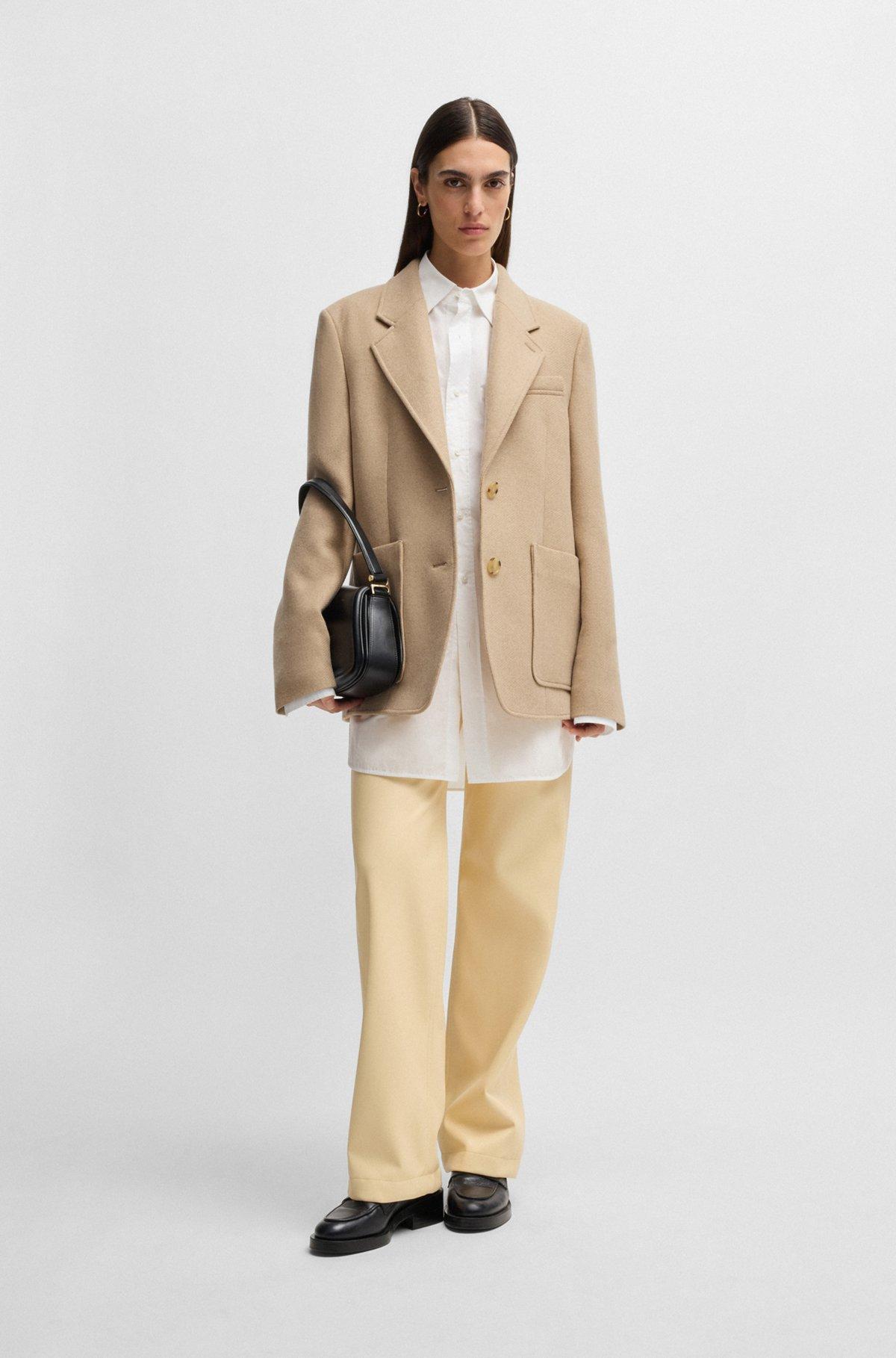 Oversize-fit blazer in melange wool Product Image
