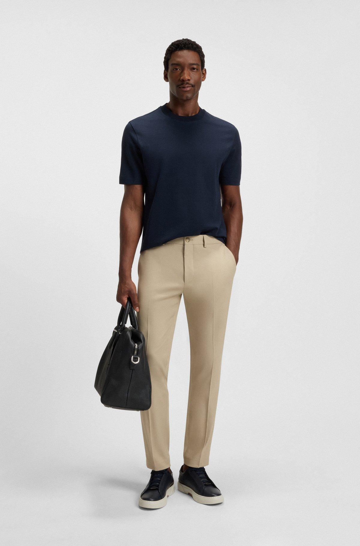 Cotton-silk T-shirt with Prince of Wales check Product Image
