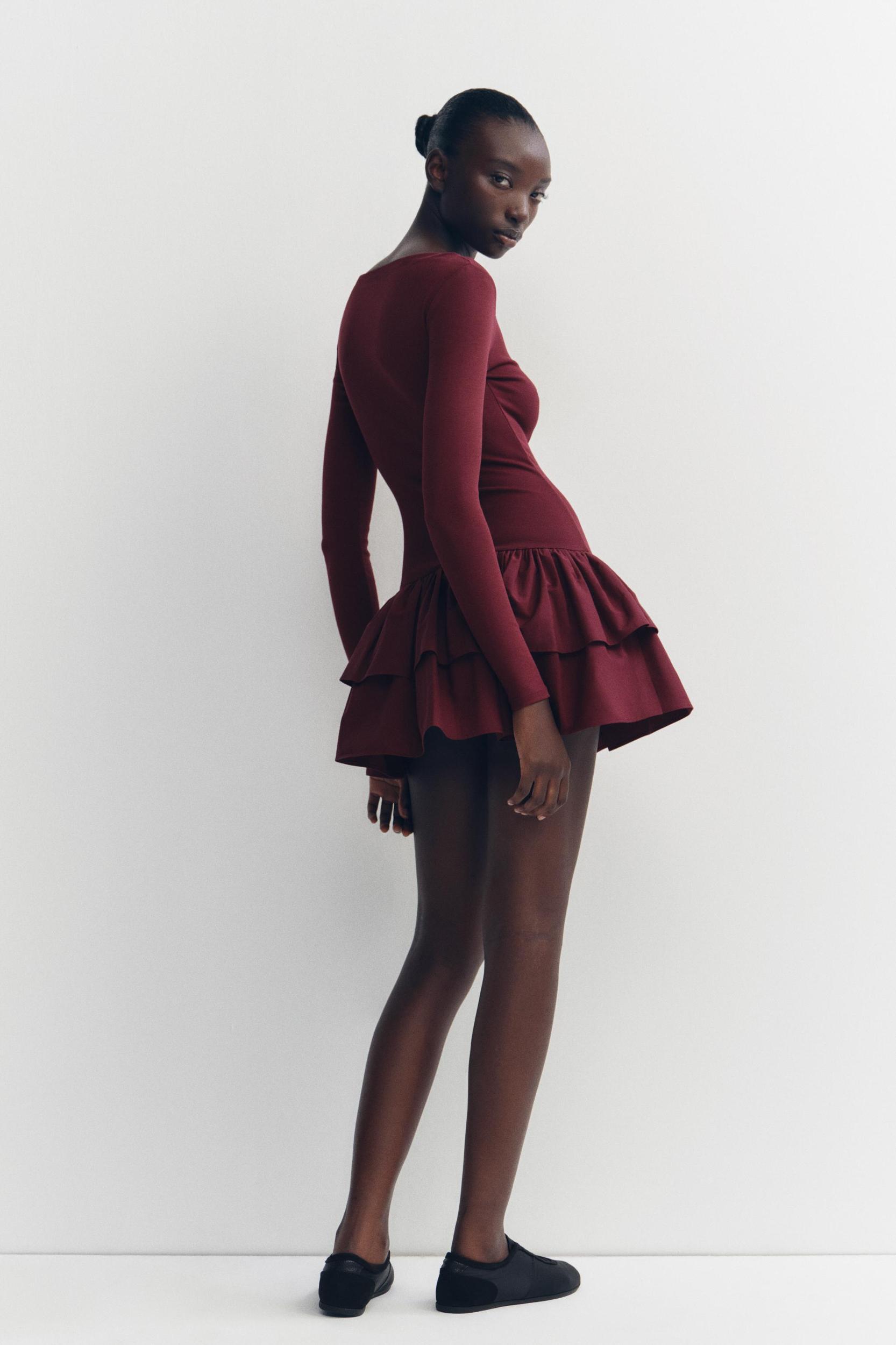 SHORT RUFFLED DRESS Product Image