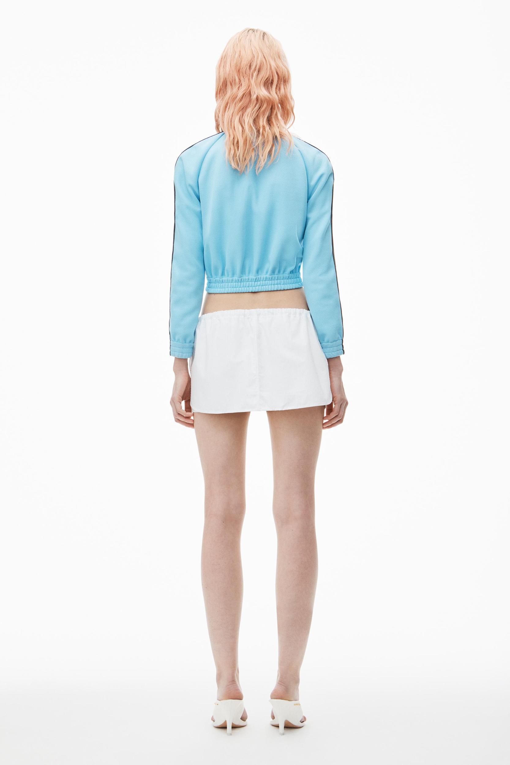 Cropped Track Jacket With Logo Tape In Pique Product Image