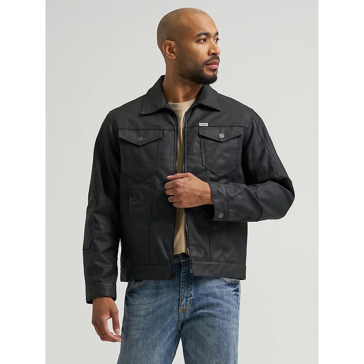 Wrangler All Terrain Gear Men's Outdoor Trucker Jacket | Men's JACKETS & OUTERWEAR | Wrangler® Product Image