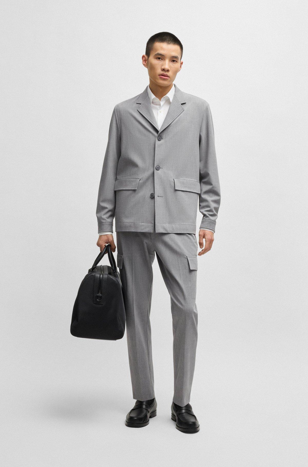 Relaxed-fit jacket in bonded stretch fabric Product Image