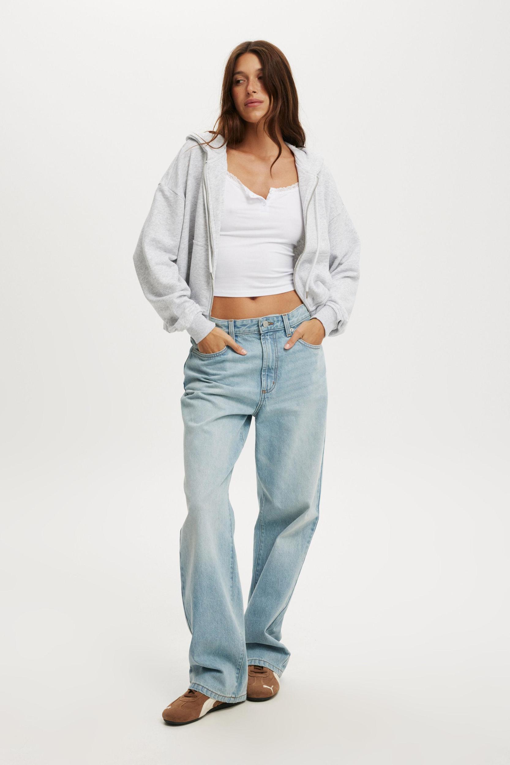 Classic Fleece Oversized Zip Through Hoodie Product Image