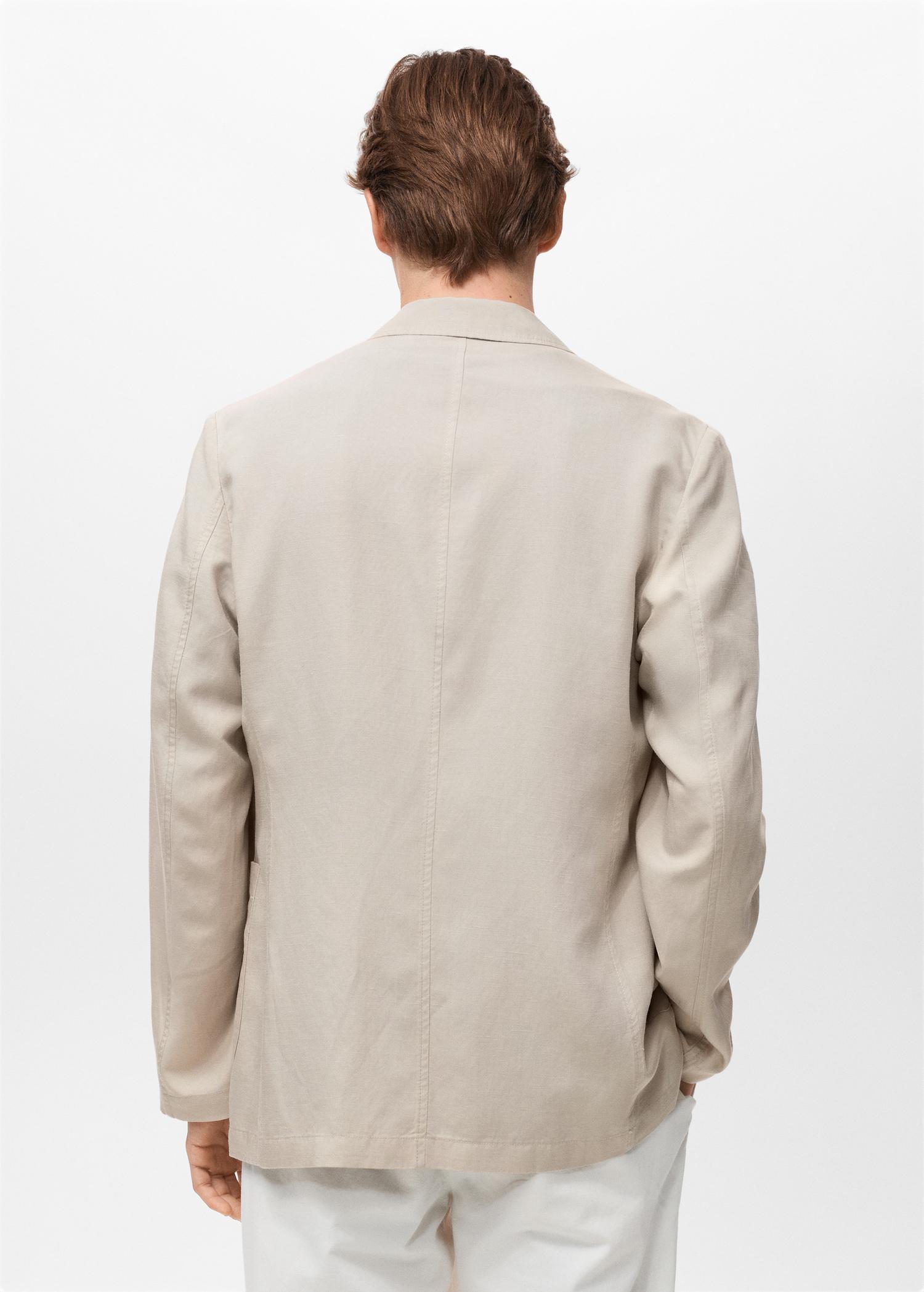 Slim fit linen suit blazer - Men | MANGO USA Product Image