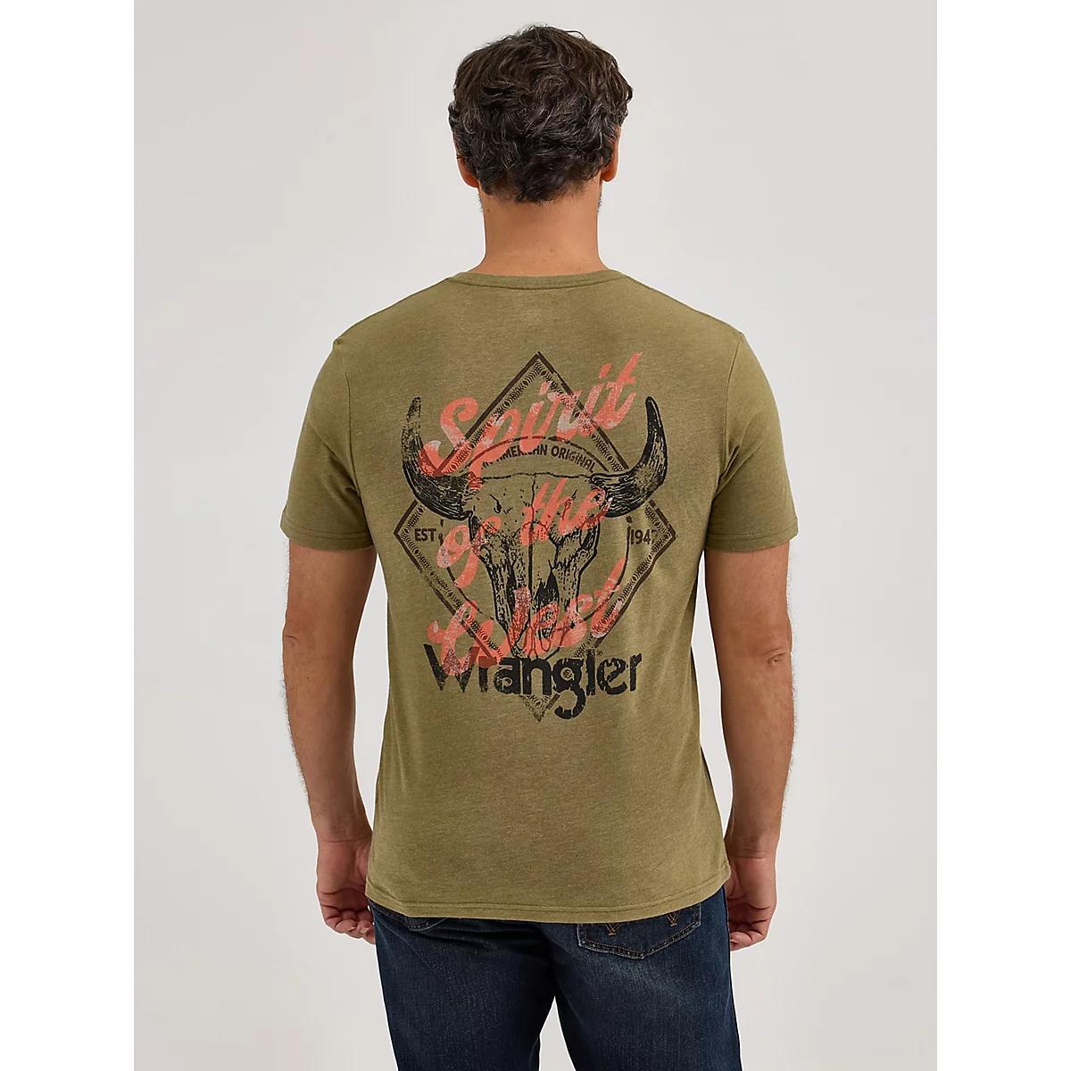 Men's Wrangler Back Graphic T-Shirt in Pale Gold Product Image