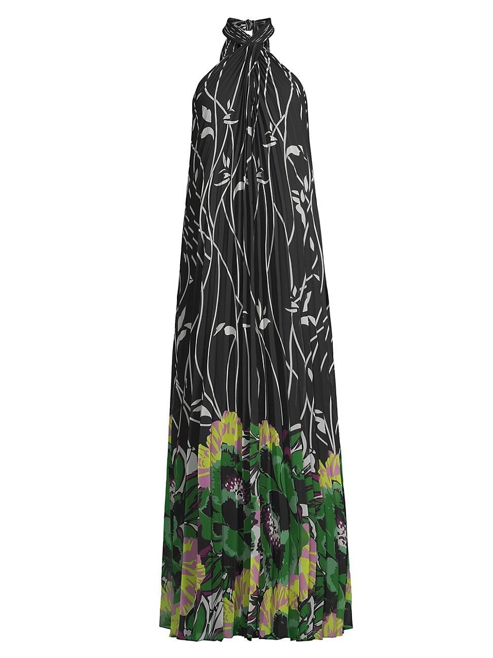Womens Anika Halterneck Plisse Gown Product Image