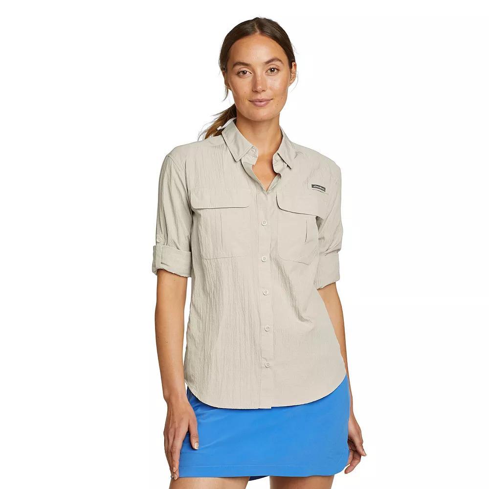 Women's Eddie Bauer Long Sleeve UPF Field Shirt, Size: XXL, Blue Product Image