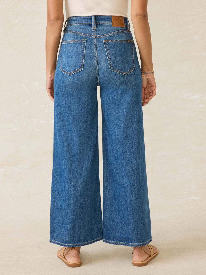 Saturday Denim Wide Leg Ankle - Indigo Coast Wash Product Image