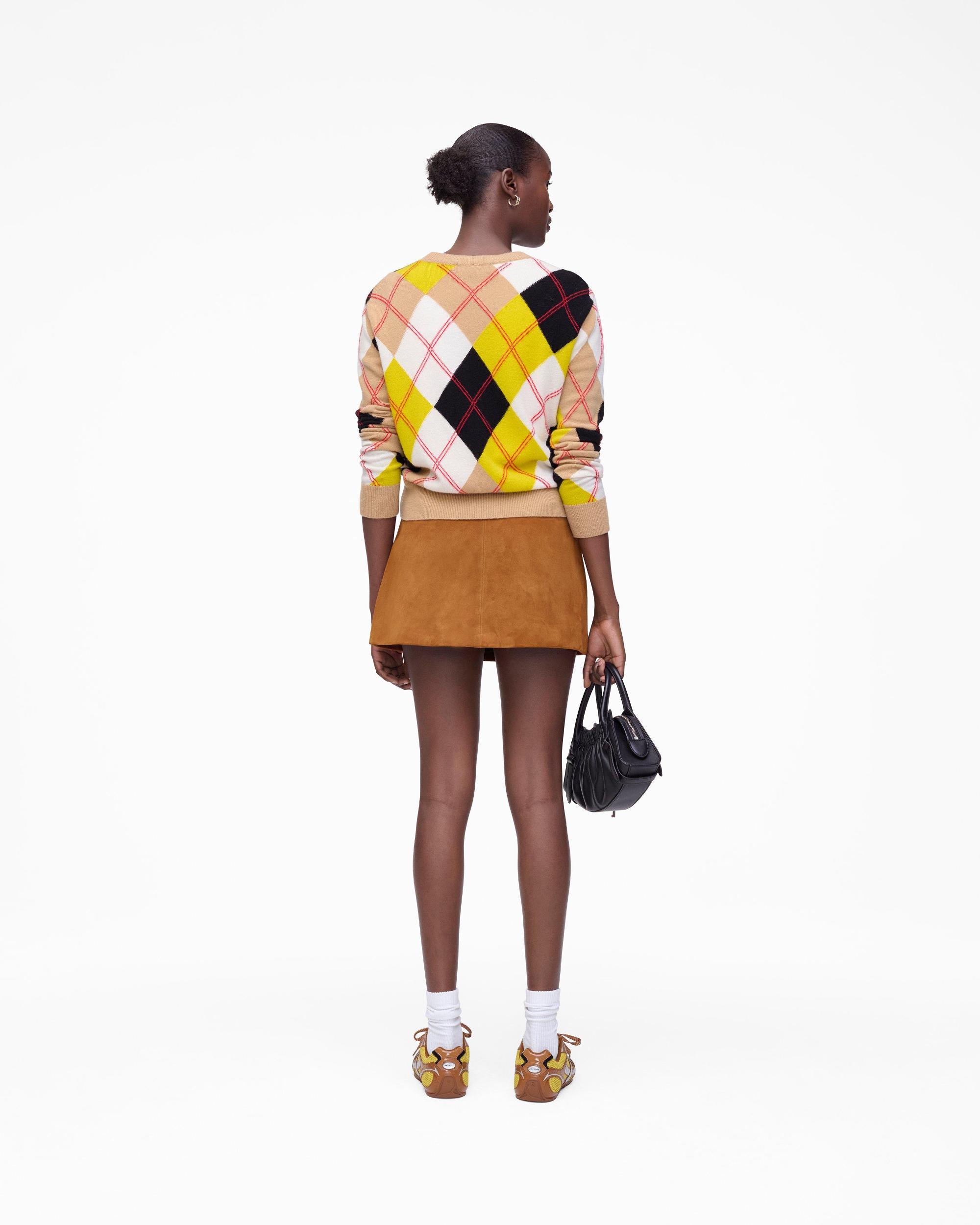 Suede Box Pleat Mini Skirt Product Image