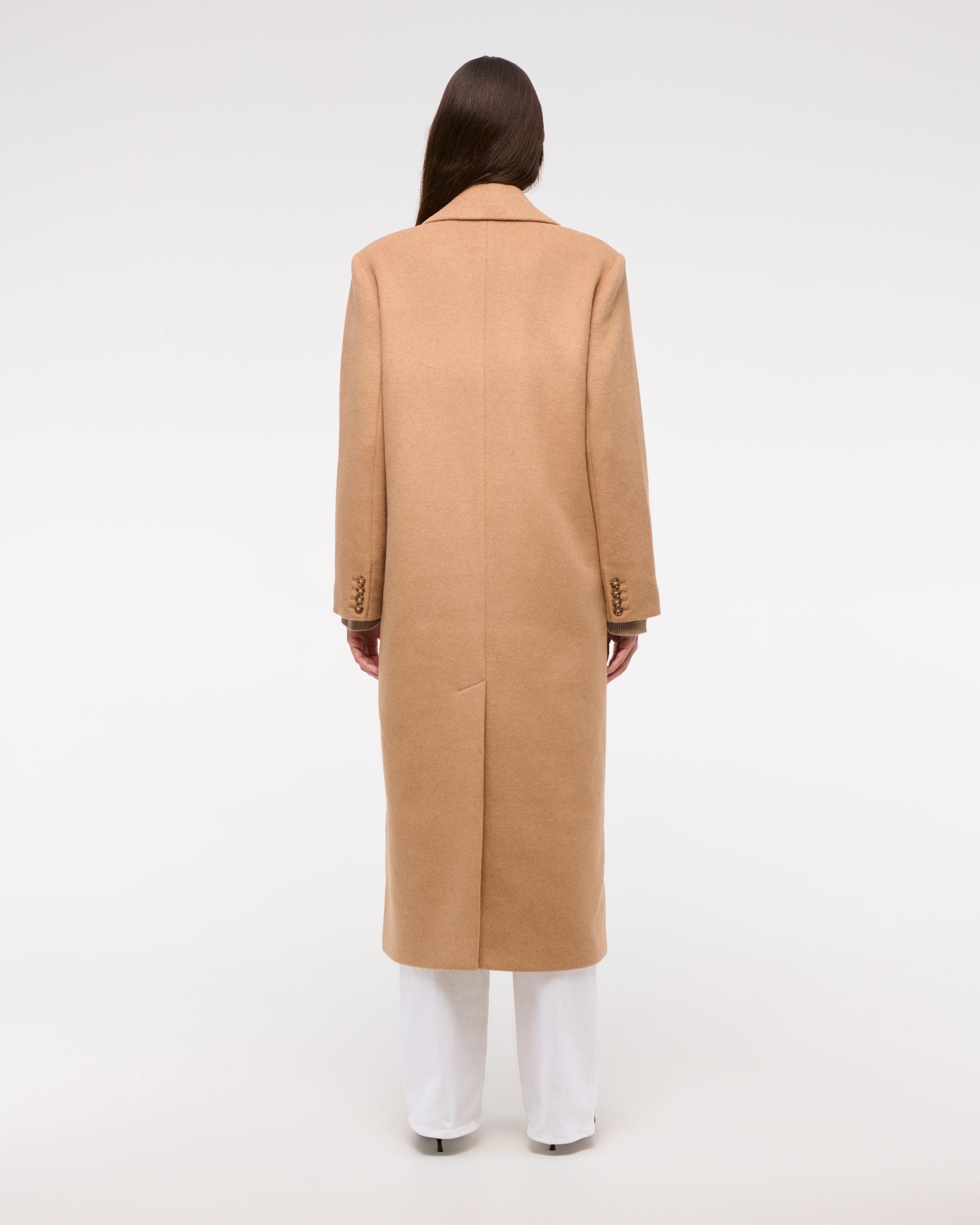 Wool-Blend Double-Breasted Coat Product Image