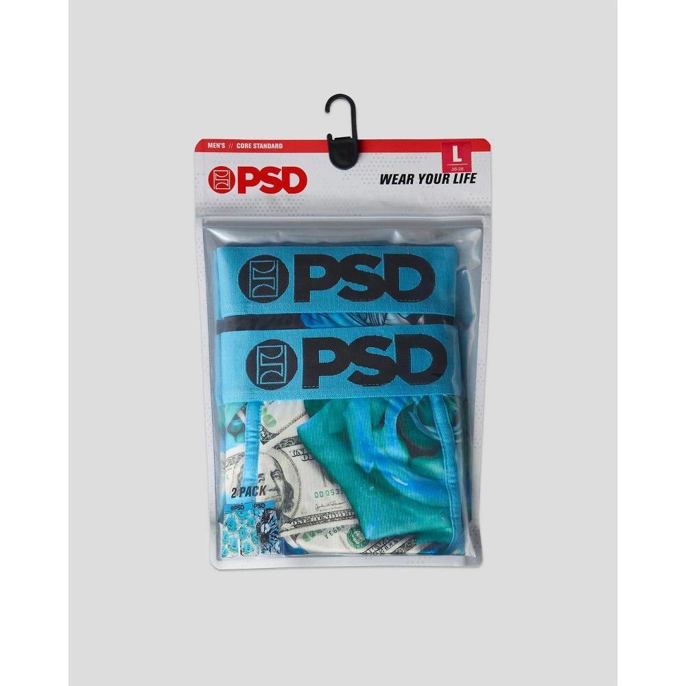 PSD Men's Rose Floral Print Briefs - Blue Product Image