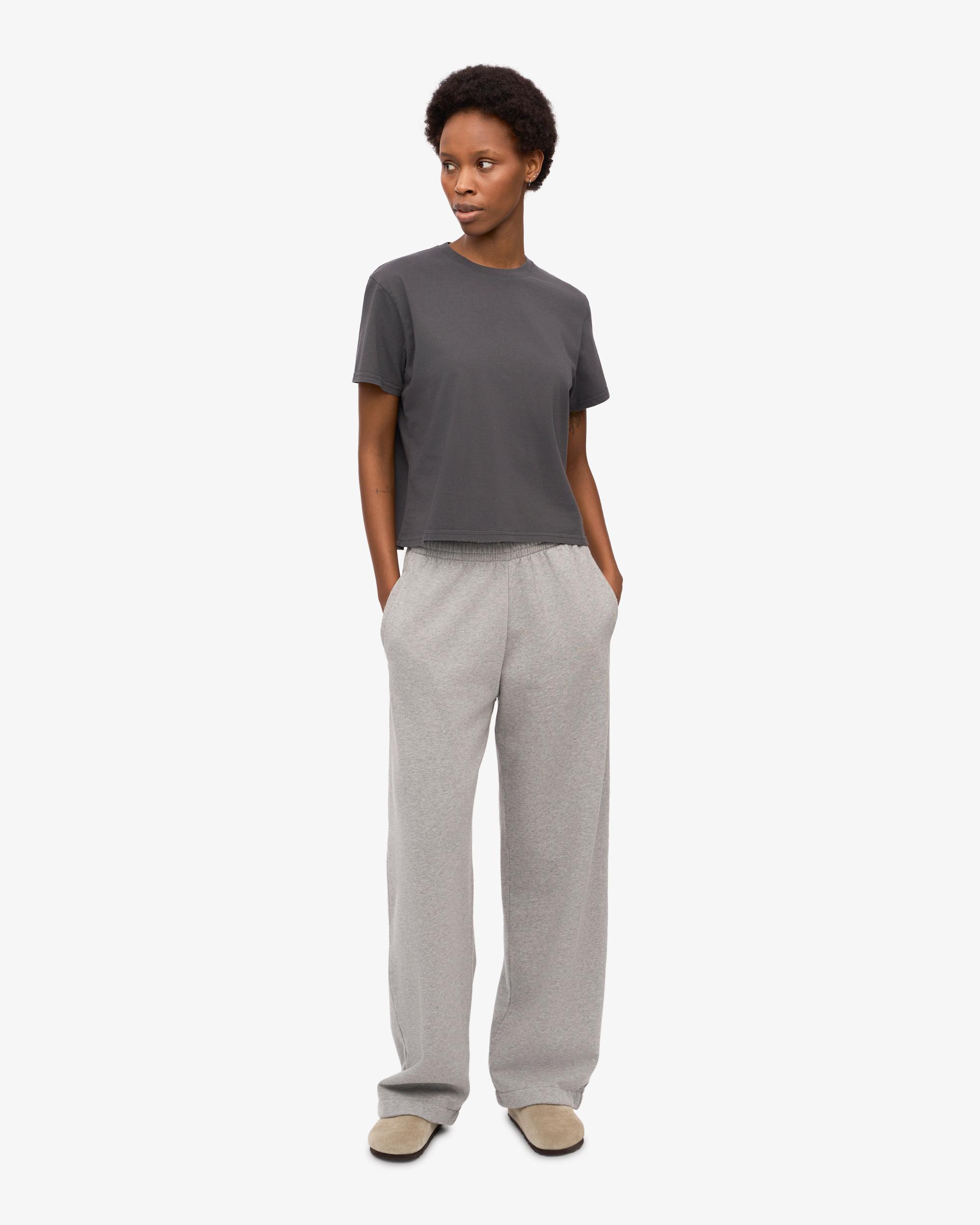 Organic Boxy Crop Tee - Lava Grey Product Image