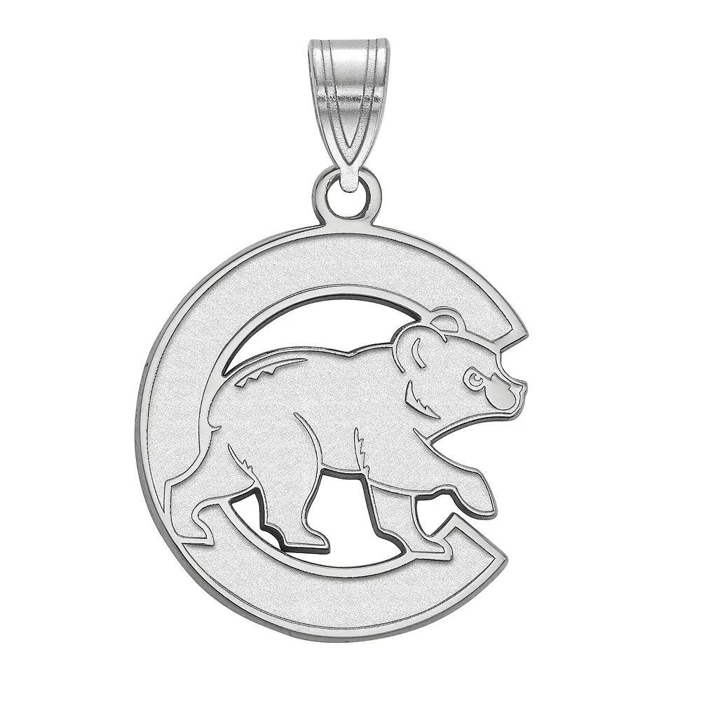 LogoArt Sterling Silver Chicago Cubs Large Walking Bear Pendant, Womens Gold Tone Product Image