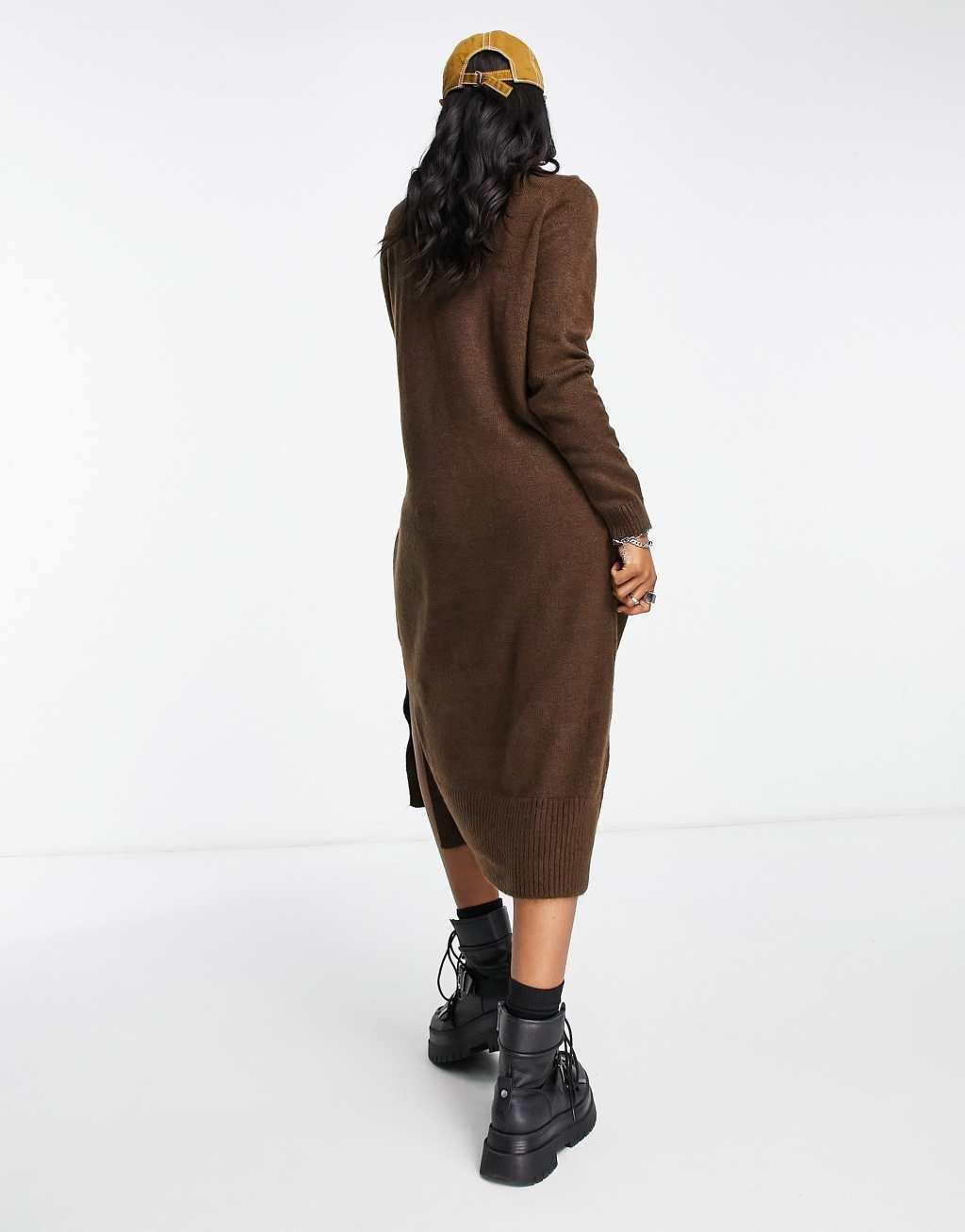 Only roll neck midi sweater dress Product Image