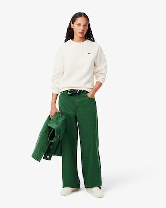 Women's Crew Neck Piqué Sweatshirt Product Image